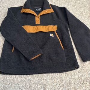 Women’s Carhartt Black and Brown Fleece Pullover